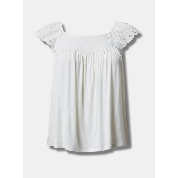 NWT Torrid Knit Square Neck Eyelet Top 2X - Picture 5 of 11